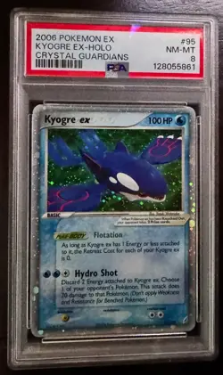 2006 Pokemon Crystal Guardians | Kyogre ex Holo #95 | PSA 8 NM-MT - Image 1