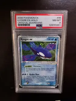 2006 Pokemon Crystal Guardians | Kyogre ex Holo #95 | PSA 8 NM-MT - Image 2