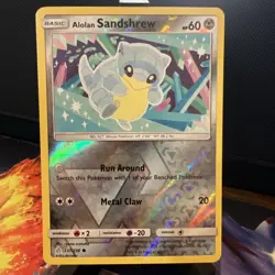 Pokemon TCG Alolan Sandshrew 137/236 SM - Cosmic Eclipse Common Reverse Holo - Image 1
