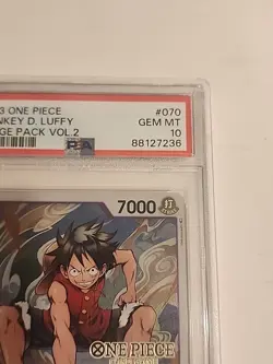 PSA 10 MONKEY D. LUFFY Judge Pack Vol. 2 OP03-070 One Piece Promo Gear Two Luffy - Image 3