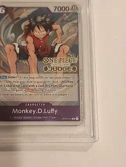 PSA 10 MONKEY D. LUFFY Judge Pack Vol. 2 OP03-070 One Piece Promo Gear Two Luffy - Image 4
