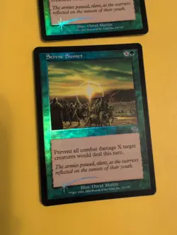 Serene Sunset x2. Instant Judgment.Old VIntage.MTG 2 Card. FOIL - Image 3