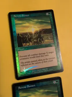 Serene Sunset x2. Instant Judgment.Old VIntage.MTG 2 Card. FOIL - Image 5