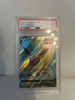 Pokemon TCG Flareon v Evolving Skies Holo Ultra Rare Full Art Card 169/203 PSA 9 - Image 1