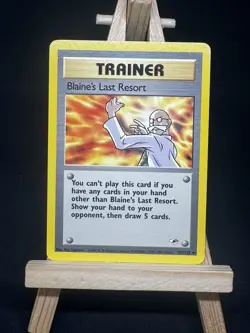 Blaine's Last Resort 105/132 REGULAR Pokemon Card WOTC Gym Heroes Uncommon - Image 1