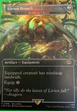 MTG - LORD OF THE RINGS - LORIEN BROOCH - BAB PROMO- FOIL - EXTENDED ART - NEW - Image 1