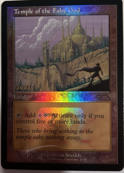 MTG Temple of the False God - FOIL - NM - 30th Anniversary (2003) Promo - Image 1