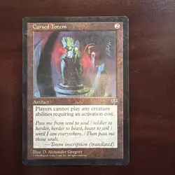 1996 Magic: The Gathering Mirage Cursed Totem Rare - Image 1