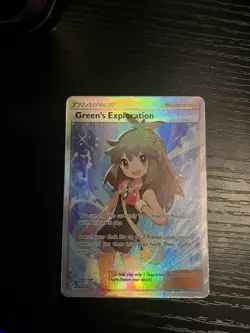 Green's Exploration Full Art Ultra Rare Holo 209/214 Sm-Unbroken Bonds Pokemon - Image 2