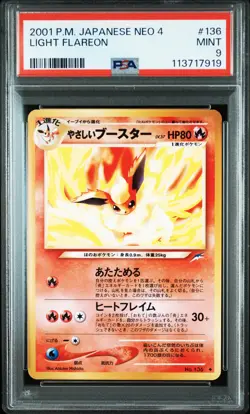 2001 POKEMON JPN NEO 4 #136 LIGHT FLAREON PSA 9 - Image 1