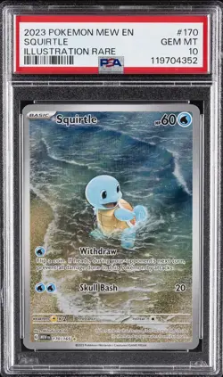 2023 POKEMON MEW EN-151 ILLUSTRATION RARE #170 SQUIRTLE PSA 10 - Image 1