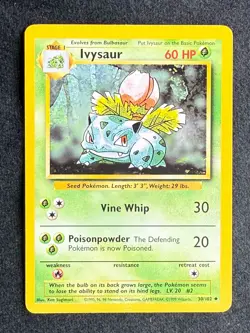 Ivysaur 30/102 - Base Set Pokemon Unlimited Card - NM - Image 2