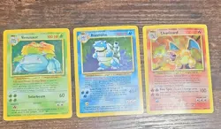 Charizard 4/102, Blastoise 2/102, Venusaur 15/102 Pokemon (Big 3) Holo - Image 1
