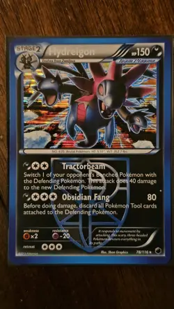 Pokemon TCG Hydreigon 78/116 Plasma Freeze Team Plasma Holo Rare 150 HP - Image 1