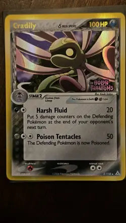 Pokemon TCG Cradily 2/110 Holon Phantoms Reverse Holo Rare Stage 2 100 HP 2006 - Image 1
