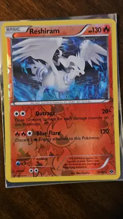 Pokemon TCG Reshiram 021/099 Next Destinies Reverse Foil Rare Basic 130 HP 2012 - Image 1