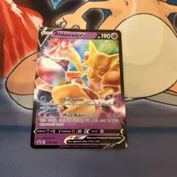 Alakazam v SWSH083 Ultra Rare Holo Black Star Promos Pokemon TCG 2021 (K) - Image 1