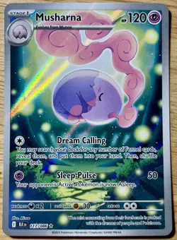 Musharna 117/086 Illustration Rare English Pokemon Black Bolt NM - Image 1