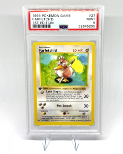 Pokemon Farfetch'd Base Set Shadowless 1st Edition #9 PSA 9 - Image 1