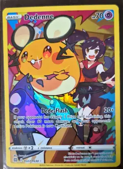 Dedenne TG07/TG30 Ultra Rare Brilliant Stars Trainer Gallery Holo Pokemon NM - Image 1