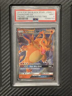 2019 PSA 9 Charizard GX #SM211 Black Star Promo Pokemon TCG S&M Hidden Fates - Image 1