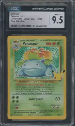 Pokemon TCG Venusaur 15/102 Classic Collection Celebrations CGC 9.5 - Image 1