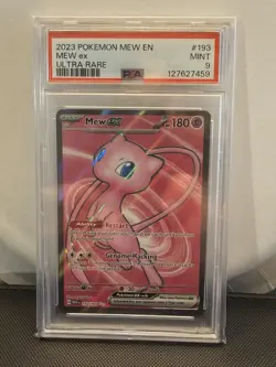 2023 Pokemon Mew 151 en Mew EX Ultra Rare #193 PSA 9 Graded - Image 1