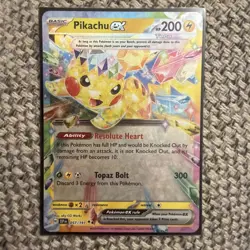 Pikachu ex 057 Double Rare Pokemon Surging Sparks - Image 1