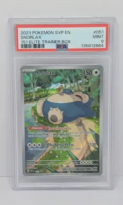 2023 POKEMON SVP EN-SV BLACK STAR PROMO 151 ELITE TRAINER BOX #051 SNORLAX PSA 9 - Image 1
