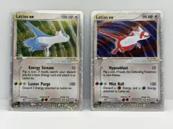 Latios ex 94/97 & Latias ex 93/97 DRAGON HOLO ~ NM 2003 Pokemon W/SWIRLS🌀 - Image 2