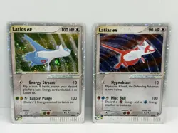 Latios ex 94/97 & Latias ex 93/97 DRAGON HOLO ~ NM 2003 Pokemon W/SWIRLS🌀 - Image 3