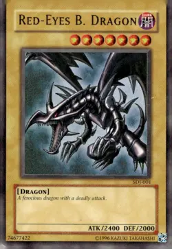 Red-Eyes Black Dragon SDJ-001 Ultra Rare Yugioh Starter Deck Joey - Image 1