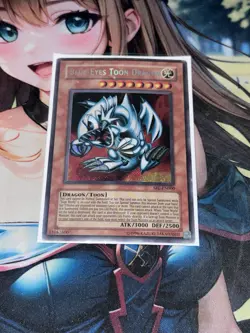 Yugioh Blue-Eyes Toon Dragon SRL-EN000 Secret Unlimited EdWorldwide Ed Damaged - Image 1