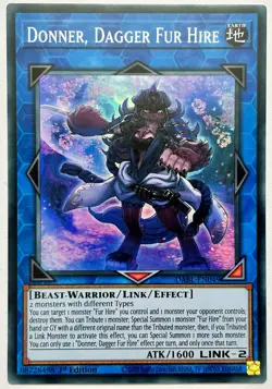 DABL-EN049 Donner, Dagger Fur Hire - Super Rare 1st Edition Near Mint YuGiOh - Image 1