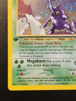 Heracross 6/111 Neo Genesis 1st Edition Holo Rare Pokemon TCG Card - Image 3