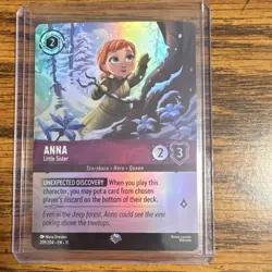 Disney Lorcana Anna-Little Sister Character Cold Foil 209/204 Epic Card - Image 1