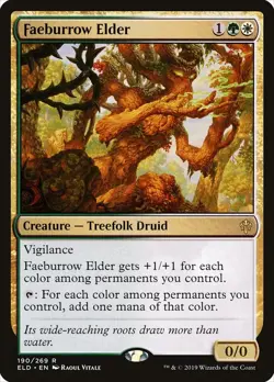 Faeburrow Elder Throne of Eldraine NM White Green Rare MAGIC MTG CARD ABUGames - Image 1