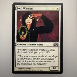 Soul Warden (Altered) Hand Painted mtg Card, 1/1 painting - Image 1