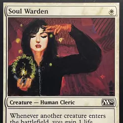 Soul Warden (Altered) Hand Painted mtg Card, 1/1 painting - Image 2
