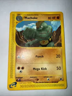 Lot of 3 Pokemon Expedition E Reader Cards Machop Machoke Machamp Evolution Set - Image 4