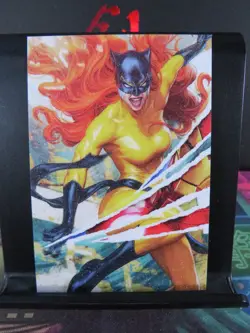 Hellcat Marvel Rare Glitter Art Card Collectible Comic Character CCG NM - Image 1