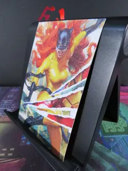 Hellcat Marvel Rare Glitter Art Card Collectible Comic Character CCG NM - Image 2