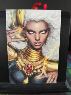 Storm Marvel Rare Glitter Art Card Collectible Comic Character CCG NM X-Men - Image 1