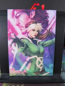 Rogue Marvel Rare Glitter Art Card Collectible Comic Character CCG NM X-Men - Image 1