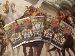 x5 - Dragon Ball Z Senzu Blast Booster 3 card promo Pack - 4 regular + 1 Cell !! - Image 1