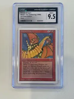 Mtg Shivan Dragon Revised Edition - 1994 CGC 9.5 Mint+ Rare - Image 1