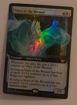 Voice of the Blessed Extended Art FOIL NM Crimson Vow Magic the Gathering MTG - Image 1