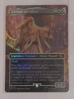MtG Lord of the Rings FOIL GANDALF THE WHITE BORDERLESS 6-24-3 - Image 1