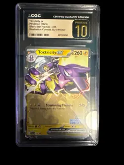 POKEMON CGC PRISTINE 10 TOXTRICITY EX #215 ILLUSTRATION CONTEST WINNER 2024 - Image 1