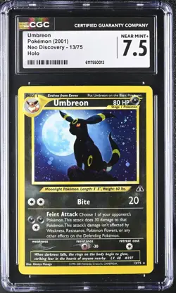 Pokemon TCG Umbreon Neo Discovery 13/75 Holo - CGC 7.5 - Image 1